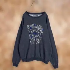 90's ケンゾーKENZO 葛飾北斎タグスウェット太アーム花 刺繍 トレーナーのサムネイル