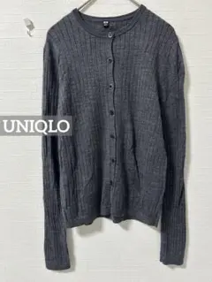 と*の様 k0034 UNIQLO メリノリブクルーネックショートカーディガン