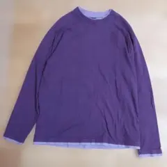メンズ　長袖Tシャツ　紫
