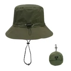 バケットハット 折りたたみ アーミーグリーン 男女兼用 UVカット 防水 速乾