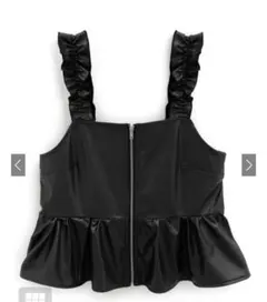 フリル付き ブラックビスチェ サイズF