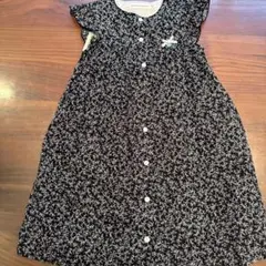 BeBe Petits Pois Vert ノースリーブ 120cm 花柄