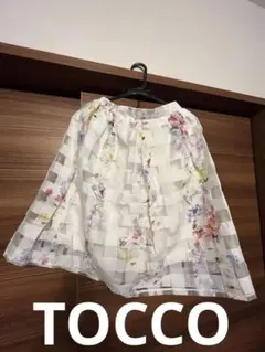 膝丈フレアスカート　TOCCO