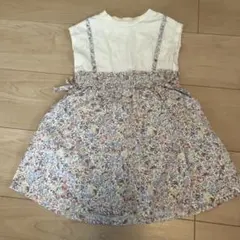 【美品】BREEZE ノースリーブワンピース 90cm 花柄　夏