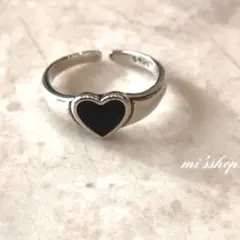 silver925 ブラックハートリング/シルバー925 リング　ring