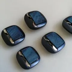 デザインボタン ネイビー スクエア 大 小