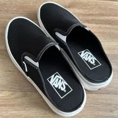 VANS 23.5 クラシック スリッポン ミュール 黒 キャンバスシューズ