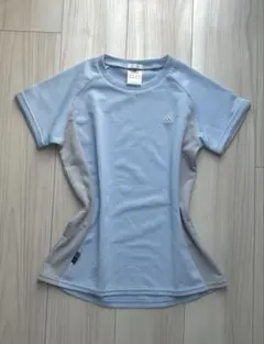 adidas スポーツウェア Tシャツ 半袖 水色 レディース