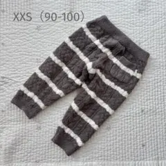 ジェラートピケ　ボーダーアランロングパンツ(GRY-XXS 90-100）