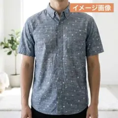 エディーバウアー 半袖 総柄シャツ キャンプ モチーフ Mのサムネイル