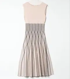 【美品】フレイアイディー ノースリーブ ストライプ ロングワンピース