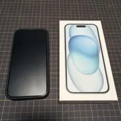 iPhone 15 ブルー 本体 + ケース付き