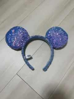 ミッキーマウス型スパンコールヘアバンド