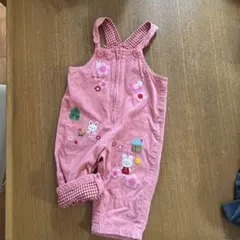 ミキハウス　オーバーオール　ロンパース　80