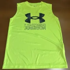 Under Armour 蛍光イエロー ノースリーブタンクトップ サイズYXL