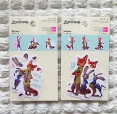 DAISO/ズートピア　ステッカーＡ、Ｂセット