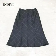 インディヴィ ひざ丈スカート