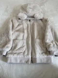 メゾピアノ(mezzo piano) 動物耳つきフェイクファーブルゾン