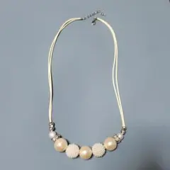 お値下げしました！新品未使用 日本製コットンパールネックレス