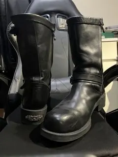 NEW ROCK ブラックレザーエンジニアブーツ lgb if kmrii NEW ROCK ブラックレザーエンジニアブーツ lgb if kmrii - メルカリ