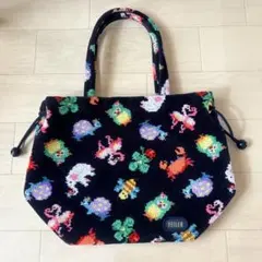 神崎恵×フェイラーコラボレーション　 巾着バッグ ネイビー　新品未使用 新品未使用】フェイラー×神崎恵さんコラボ 巾着バッグ（ネイビー