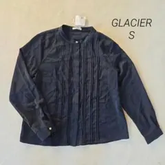 新品✨グラシア GLACIER タックブラウス S ブラックネイビー