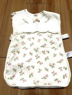 【美品】　スリーパー　Souris スーリー　花柄　フリース生地　クリーム色