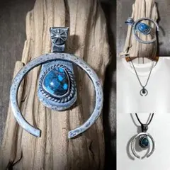 NAVAJO ナバホ ベアクロー ターコイズネックレス ホールマークあり 