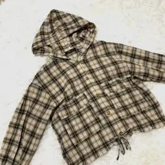 chip clip レディースパーカー　チェック柄　サイズＦ