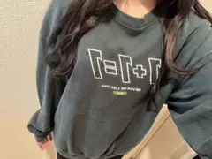 SPINNS グリーン ビック トレーナー y2k 平成 ギャル マクブリング