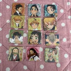 鬼滅の刃　スクエア缶バッジ　アナザーカラー