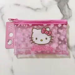 キティちゃん HELLO KITTY ラメポーチ ヒョウ柄 豹柄 クリアポーチ