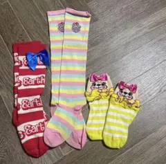 EARTHMAGIC キッズ靴下 3足セット