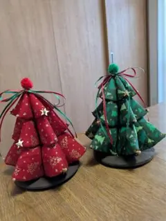 ２個セット　手芸クリスマスツリー インテリア装飾