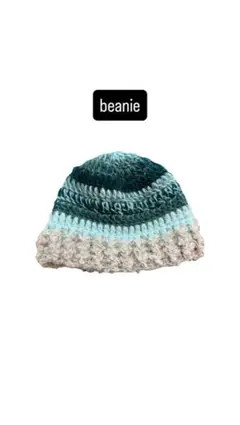 グラデーションニット帽