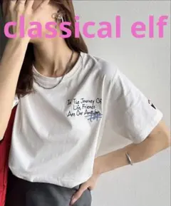 [a791] classical elf 刺繍入りTシャツ XLサイズのサムネイル