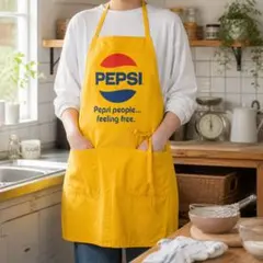 新品 PEPSI ペプシ エプロン ロゴ入り アメリカン雑貨 キャンプ イエローのサムネイル