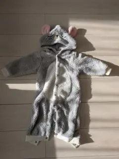 【23時まで値下げ】ねずみデザインロンパース サイズ80 グレー