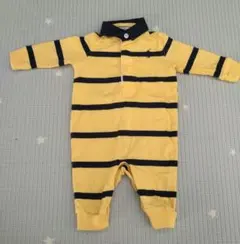 Ralph Lauren ストライプロンパース　イエロー　 3M　60サイズ