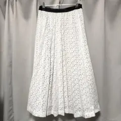 TRANS WORK レースプリーツスカート　38 Mサイズのサムネイル