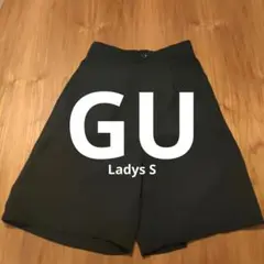 ★GU★ジーユー センタープレスバミューダパンツ【S】綺麗めカジュアル ブラック