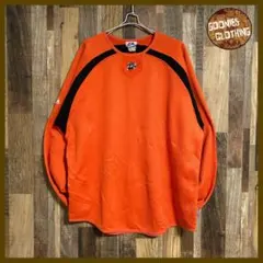 ゲームシャツ マジェスティック オレンジ 野球 トレーニングウェアUSA古着