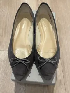 Odette e Odile グレー フラットシューズ 23cm