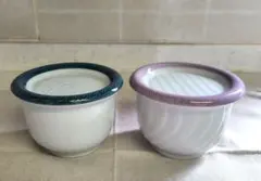 有田焼　萬永窯　蓋付き小鉢　色違い　２個セット