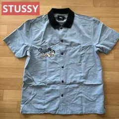 STUSSY 半袖シャツ ピンナップガール 刺繍 Mサイズのサムネイル