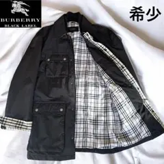 ✨希少✨バーバリー　ナイロンジャケット ノバチェック M ブラック ホース刺繍