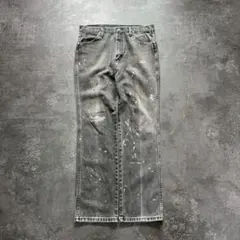 10sラングラー後染めブラックデニムペンキ飛びW34L31wrangler古着