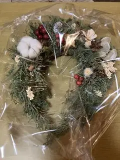 ナチュラルドライフラワークリスマスリース