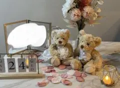 ウェディング　ウェルカムスペース　テディベアと装飾セット