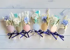 小花のミニミニブーケ❁プチギフト感謝お礼　とても小さい花束7つ　ペーパークラフト